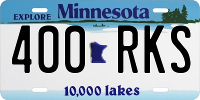MN license plate 400RKS