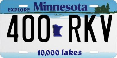 MN license plate 400RKV