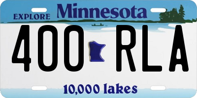 MN license plate 400RLA