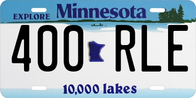 MN license plate 400RLE