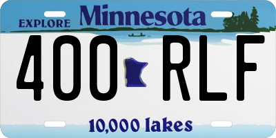 MN license plate 400RLF