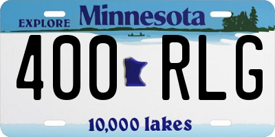 MN license plate 400RLG