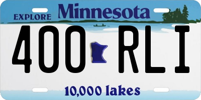 MN license plate 400RLI