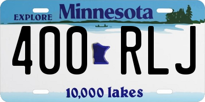 MN license plate 400RLJ