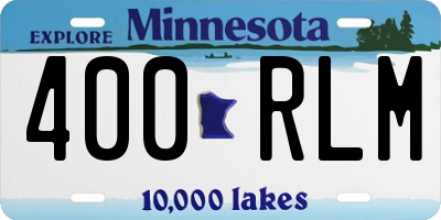 MN license plate 400RLM
