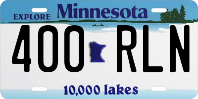 MN license plate 400RLN