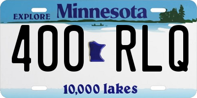 MN license plate 400RLQ