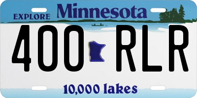 MN license plate 400RLR