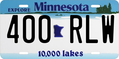 MN license plate 400RLW