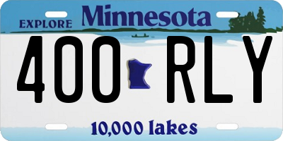 MN license plate 400RLY