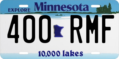 MN license plate 400RMF