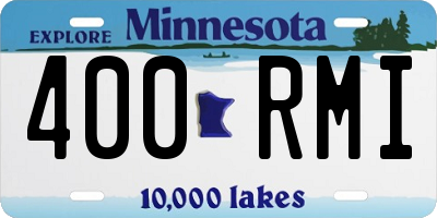 MN license plate 400RMI