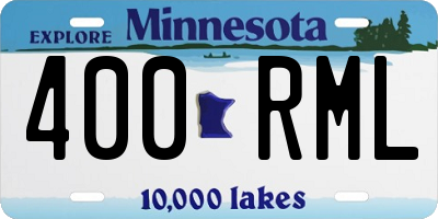 MN license plate 400RML
