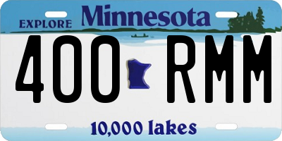 MN license plate 400RMM