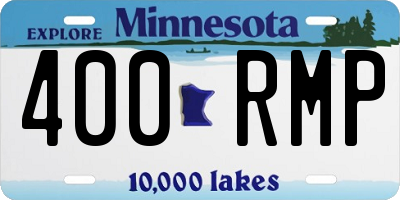 MN license plate 400RMP