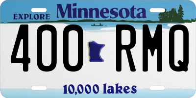 MN license plate 400RMQ
