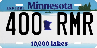 MN license plate 400RMR