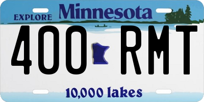 MN license plate 400RMT