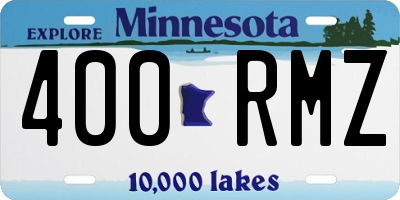 MN license plate 400RMZ