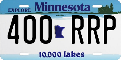 MN license plate 400RRP