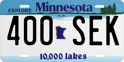 MN license plate 400SEK