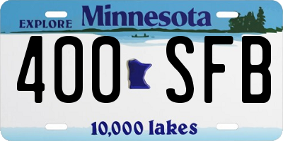 MN license plate 400SFB