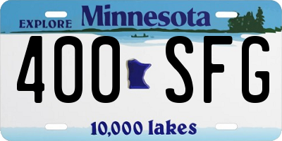 MN license plate 400SFG
