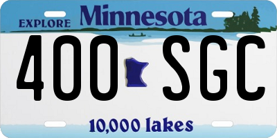 MN license plate 400SGC