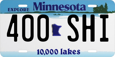 MN license plate 400SHI