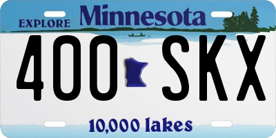 MN license plate 400SKX