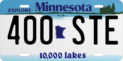 MN license plate 400STE