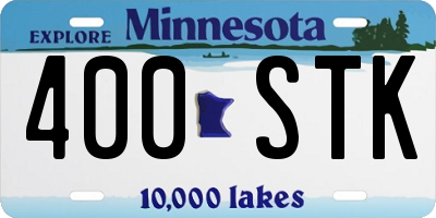 MN license plate 400STK