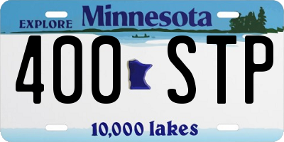 MN license plate 400STP