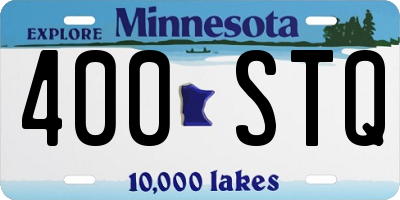 MN license plate 400STQ