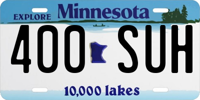 MN license plate 400SUH