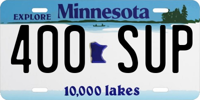MN license plate 400SUP
