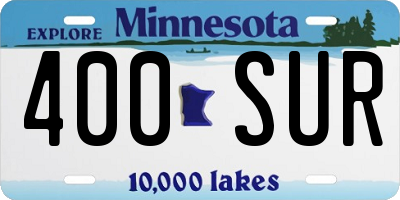 MN license plate 400SUR