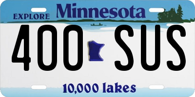 MN license plate 400SUS