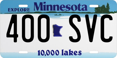 MN license plate 400SVC
