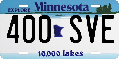 MN license plate 400SVE