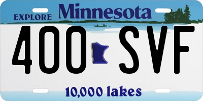 MN license plate 400SVF