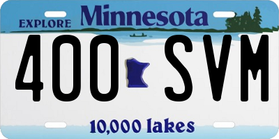 MN license plate 400SVM