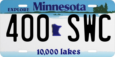 MN license plate 400SWC