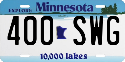 MN license plate 400SWG