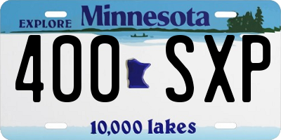 MN license plate 400SXP