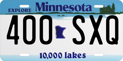 MN license plate 400SXQ