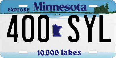 MN license plate 400SYL