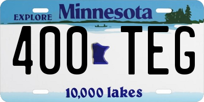 MN license plate 400TEG