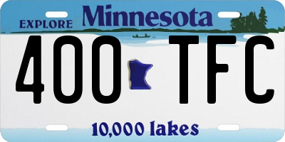 MN license plate 400TFC