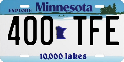 MN license plate 400TFE